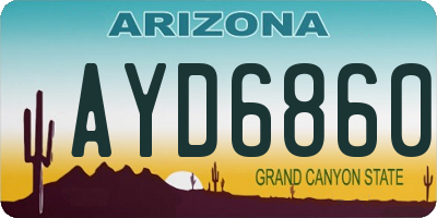 AZ license plate AYD6860