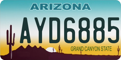 AZ license plate AYD6885