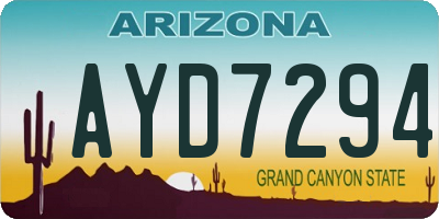 AZ license plate AYD7294
