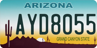 AZ license plate AYD8055