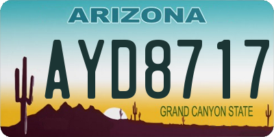 AZ license plate AYD8717