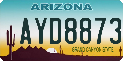 AZ license plate AYD8873