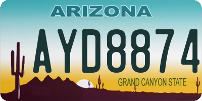 AZ license plate AYD8874