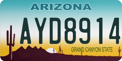 AZ license plate AYD8914