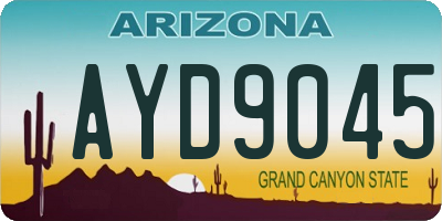 AZ license plate AYD9045