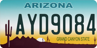 AZ license plate AYD9084