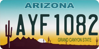 AZ license plate AYF1082