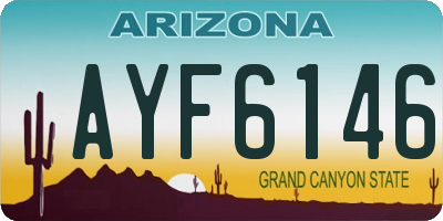 AZ license plate AYF6146