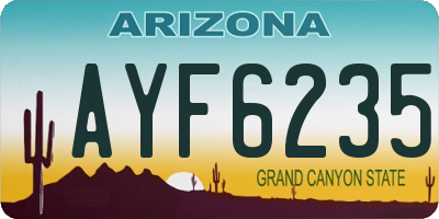 AZ license plate AYF6235