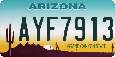 AZ license plate AYF7913
