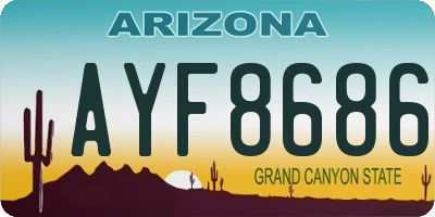 AZ license plate AYF8686