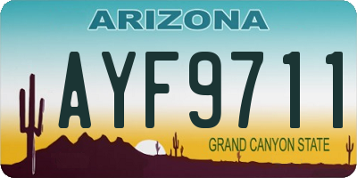 AZ license plate AYF9711
