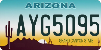 AZ license plate AYG5095