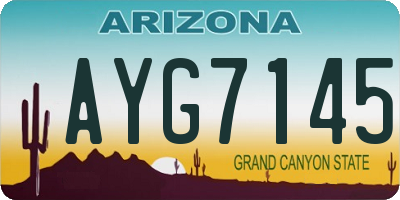 AZ license plate AYG7145