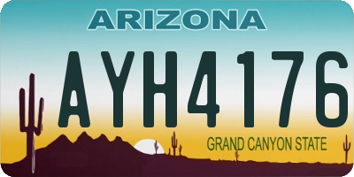 AZ license plate AYH4176