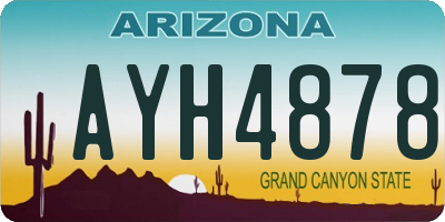 AZ license plate AYH4878