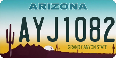 AZ license plate AYJ1082