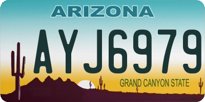 AZ license plate AYJ6979