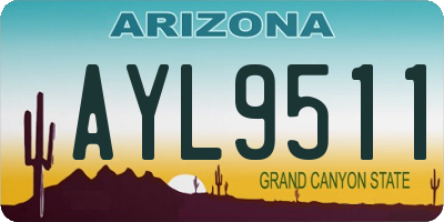 AZ license plate AYL9511
