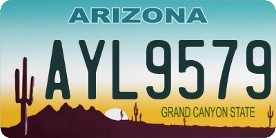 AZ license plate AYL9579