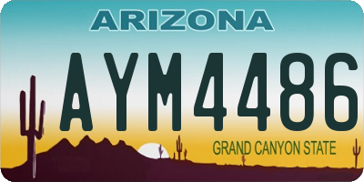 AZ license plate AYM4486