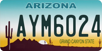 AZ license plate AYM6024