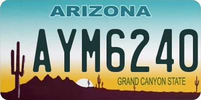AZ license plate AYM6240