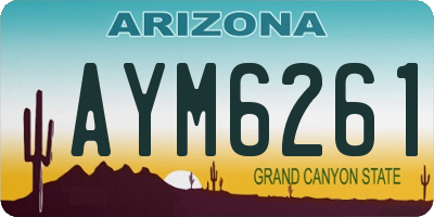 AZ license plate AYM6261