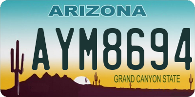 AZ license plate AYM8694