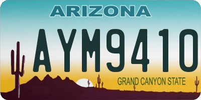 AZ license plate AYM9410