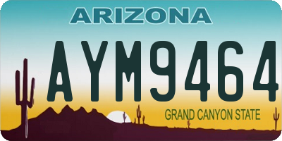 AZ license plate AYM9464