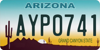 AZ license plate AYP0741