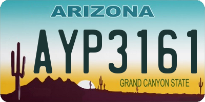 AZ license plate AYP3161