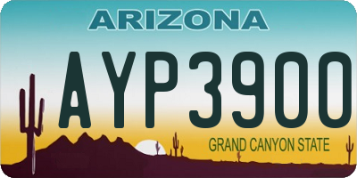 AZ license plate AYP3900