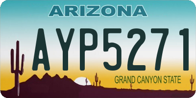 AZ license plate AYP5271