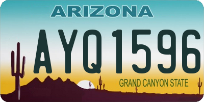 AZ license plate AYQ1596