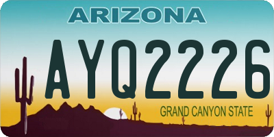 AZ license plate AYQ2226