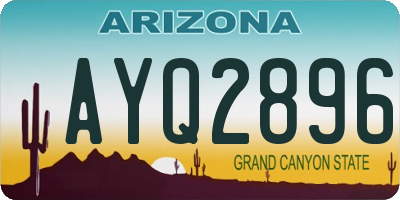 AZ license plate AYQ2896