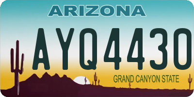 AZ license plate AYQ4430