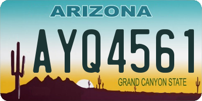 AZ license plate AYQ4561