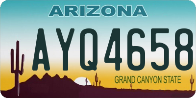 AZ license plate AYQ4658