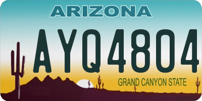 AZ license plate AYQ4804