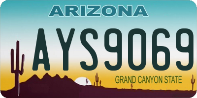 AZ license plate AYS9069