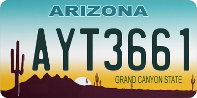 AZ license plate AYT3661