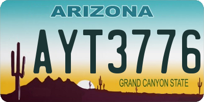 AZ license plate AYT3776