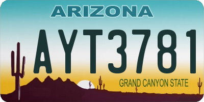 AZ license plate AYT3781