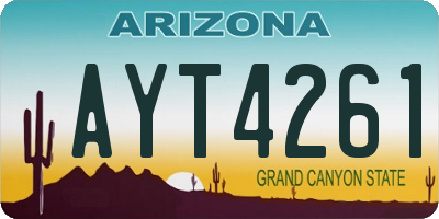 AZ license plate AYT4261