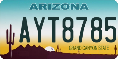AZ license plate AYT8785