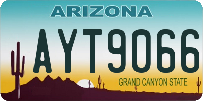 AZ license plate AYT9066