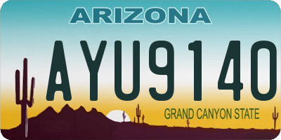 AZ license plate AYU9140